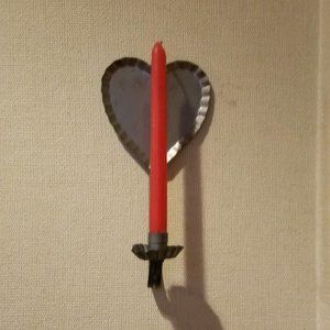 Vintage Metal Heart Wall Sconce/Candle Holder